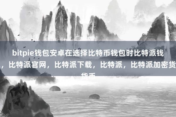 bitpie钱包安卓在选择比特币钱包时比特派钱包，比特派官网，比特派下载，比特派，比特派加密货币